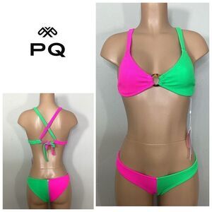 New. Pilyq two toned teeny bikini set. Small. Retails $168